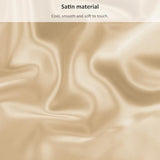 Lirex Satin Fitted Sheet Queen Size,Luxury & Ultra Soft Deep Pocket Single Bottom Bed Sheets Sold Separately, Champagne Lirex