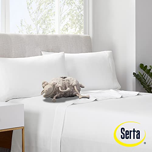 Serta Simply Clean Super Soft Hypoallergenic Stain Resistant Deep Pocket 3 Pieces Solid Bed Sheet Set, Twin XL, Blush Pink Serta