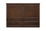 Mega Solutions Venetian Murphy Cabinet Bed with Deepest Storage Drawer On The Market and USB Charging Station (Queen, Dark Walnut) Mega Solutions