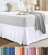 Utopia Bedding Full Bed Skirt - Soft Quadruple Pleated Ruffle - Easy Fit with 16 Inch Tailored Drop - Hotel Quality, Shrinkage and Fade Resistant (Full, White) Utopia Bedding