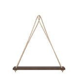 Mkono Wood Hanging Shelves for Wall Boho Decor Swing Rope Rustic Floating Shelf, Set of 3 Wall Display Shelving Home Organizer Rack for Living Room Bedroom Bathroom Kitchen,Brown Mkono