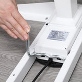 ApexDesk K Series Desk Base 3 Stage with Dual Motor Electric Adjustable Standing Desk Base Electric for Home and Office Width and Height Adjustable (White Frame only) ApexDesk