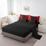 Feelyou Abstract Ombre Comforter Set with Sheets Kids Teens Red and Black 7 Piece Bedding Set Room Decor Twin Size Feelyou