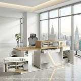 ansespl L Shaped Reception Desk with Counter,63/71inch Reception Room Table with Lockable Drawers & Keyboard Tray, for Office, Salon, Hotel & Clinic
