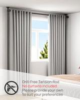 ALLZONE Partition Room Divider Curtain Rod, Adjustable Wall Divider for Room Separation, 63 to 130inch(H) & 31 to 135inch(W), No Drill, Three Mounting Options, Ideal for Creating Privacy Space, Black ALLZONE