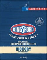Kingsford 100% Natural Hickory Hardwood Blend Pellets - For All BBQ Grills & Smokers, 18 lbs Kingsford