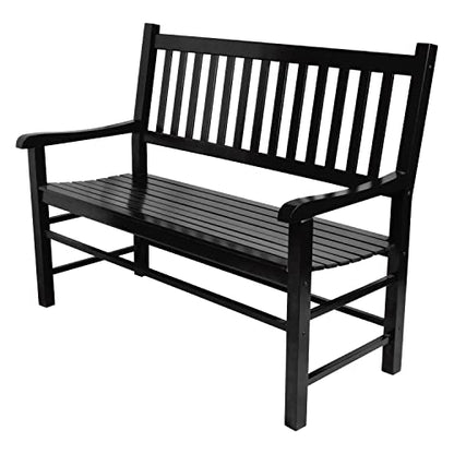 Shine Company 4217BK Eden Garden Bench – Black - WoodArtSupply