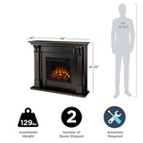 Real Flame Ashley 48" Electric Fireplace with Mantel for Living Room or Bedroom, Replaceable Fireplace Insert Heater, Realistic Log and Flame Effect, Remote Control, Timer Real Flame