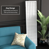 Red Lantern 6 ft. Tall Window Pane Shoji Screen - White - 3 Panels Red Lantern