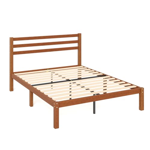 ZINUS Leah Bamboo Platform Bed Frame with Headboard, No Box Spring Needed, Wood Slat Support, Easy Assembly, King ZINUS