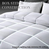 DOWNCOOL Comforters King Size, Duvet Insert,White All Season Lightweight Quilt, Down Alternative Hotel Comforter with Corner Tabs (White, King 102x90 Inches) DOWNCOOL