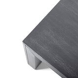 GDFStudio Farmhouse Acacia Wood Dining Bench, Black GDFStudio