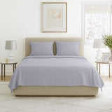 Home, Silver Brushed Microfiber Set-4 Piece Bed Linens-Fitted & Flat Sheets, 2 Pillowcases-Wrinkle by Lavish (Full, Gray) Lavish Home