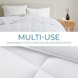 Nestl Comforter Duvet Insert, Quilted Down Alternative Comforter Twin XL Size, All Season White Duvet Inserts, Twin XL Size with Corner Tabs Nestl