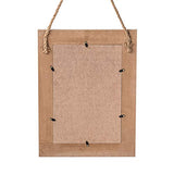 DECORKEY Rectangle Wall Mirror For Bathroom, Distressed White Wood Decor with Hanging Rope for Rustic Home Decor, Vanity, Living Room 12"×16" DECORKEY