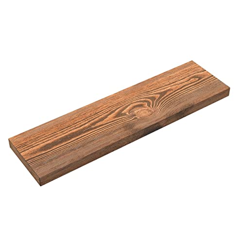 BAOBAB WORKSHOP Wood Floating Shelves Set of 2 - Rustic Shelf 24 inch - Floating Shelf for Wall Mounted - Wide Wooden Wall Shelves for Living Room Bedroom Kitchen Bathroom - Walnut - 24D x 6. - WoodArtSupply