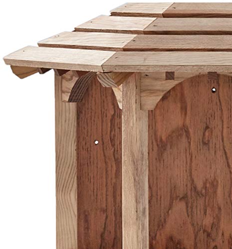 SamsGazebos Wall Mount English Garden Style Wood Gazebo Planter with Decorative Roof, 19-1/2 by 19 by 9-Inch, Brown SamsGazebos