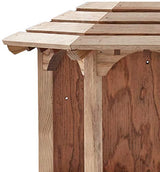 SamsGazebos Wall Mount English Garden Style Wood Gazebo Planter with Decorative Roof, 19-1/2 by 19 by 9-Inch, Brown SamsGazebos