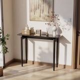 AQIMUELE Wood Console Table Black Entryway Table, Thin Console Table, Sofa Tables for Living Room (39.4'') AQIMUELE