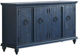 Martin Svensson Home Garden District Rustic Blue Solid Wood 65" TV Stand Martin Svensson Home