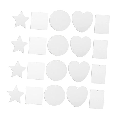 CHILDWEET 40 Pcs Home White Felt Sublimation Car Air Freshener Air Freshener Felt Sublimation Aromatherapy Blanks CHILDWEET