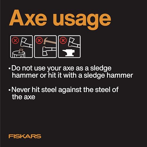Fiskars X27 Super Splitting Axe, 36" Wood Splitting Axe for Medium to Large Size Logs with Shock-Absorbing Handle, Split Firewood, Forged Steel Blade, Bushcraft Gear and Camping Hatchet Fiskars