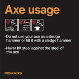 Fiskars X27 Super Splitting Axe, 36" Wood Splitting Axe for Medium to Large Size Logs with Shock-Absorbing Handle, Split Firewood, Forged Steel Blade, Bushcraft Gear and Camping Hatchet Fiskars