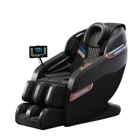 AI Smart Massage Chair, Zero Gravity, Full Body Airbag System, LED Touch Screen, Bluetooth Speakers, 3-Year Service, Black Generic