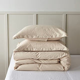 Simple&Opulence French Linen Duvet Cover Set 78" x 86"- 3 Pieces (1 Comforter Cover,2 Pillowcases)- Natural Flax Cotton Blend-Solid Color Breathable Farmhouse Bedding-Linen/Beige, Full Simple&Opulence