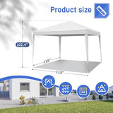 10x10 FT Party Tent, Outdoor Wedding Tents for Parties, Canopy Event Tent with 4 Removable Sidewalls, Waterproof Gazebo Shelter for Birthday Parties, Weddings, BBQs & Events (10X10FT-4Sides White) YYANDC