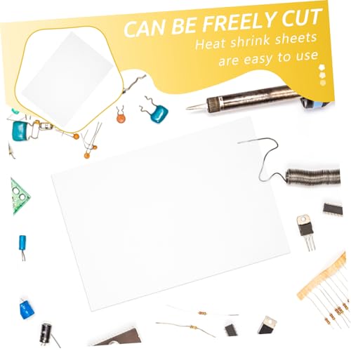 Unomor 10pcs Sheets Shrink Film Hot Crafts for Maker Heat Shrinkable Jewelry Art Wrapping Shrinking Key Making Supply Handicraft Supply Material Bops Transparent Unomor