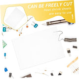 Unomor 10pcs Sheets Shrink Film Hot Crafts for Maker Heat Shrinkable Jewelry Art Wrapping Shrinking Key Making Supply Handicraft Supply Material Bops Transparent Unomor