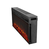 Real Flame Landscape Electric Firebox, Replaceable Fireplace Heater, Realistic Log and Flame Effect, Timer Real Flame