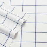 Nautica - Twin Sheets, Cotton Percale Bedding Set, Crisp & Cool, Fully Elasticized, Ideal Dorm Essentials (Plot Blue, Twin) Nautica