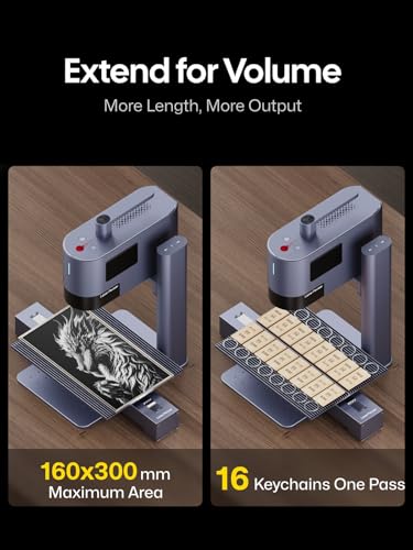 LaserPecker LP5 20W Dual-Laser Engraver & Cutter, 10,000mm/s Speed for Metal/Wood/Glass, 0.0027mm Precision with Air Purifier & Rotary/Slide Extensions, Ultimate Business Bundle for Retail/Maker Space LaserPecker