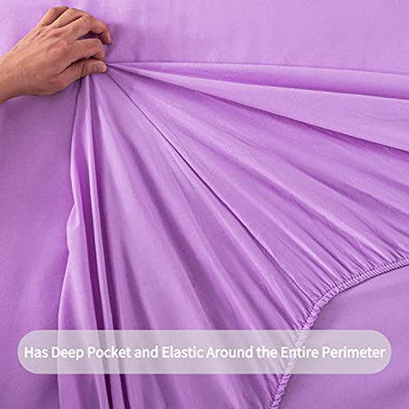 RYNGHIPY 6Pcs Twin Gradient Pink Purple Glitter Comforter Sets for Teens Girls Kids, Colorful Rainbow Glitter Themed Bedding Set RYNGHIPY