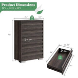 AMERLIFE 5 Chest of Drawers for Bedroom, 47" Tall Drawers Dresser with Tilt Handle, Farmhouse Wooden Dresser for Bedroom, Living Room, Hallway, Grey AMERLIFE