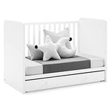 GAP babyGap Graham 4-in-1 Convertible Crib with Storage Drawer - Greenguard Gold Certified, Bianca White Delta Children