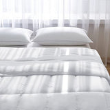 Moonsea Down Alternative Comforter Duvet Insert Queen Size White, Queen Size Blanket Duvet Insert with Corner Tab, Lightweight, All Season, Plush Siliconized Fiber Fluffy Filling - Box Stitched Moonsea