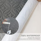 FELTYBED Queen Size 60"x80" Waterproof Mattress Protector, Soft Bed Grey Mattress Cover Queen, Breathable Mattress Pad Cover with Deep Pocket 6"- 15", Noiseless Washable FELTYBED