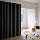 MIULEE 100% Blackout Room Divider Curtains, Extra Wide Ceiling Halloween Panel Sound Proof Thermal Privacy Drapes for Living Room Bedroom Sliding Door, Ceiling Track, W100 x L84 Inch, Black, 1 Panel MIULEE