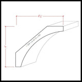 EWCR41 Large Cove Crown Moulding, 1-3/8" x 6-3/16", Poplar, 94" Newmouldings
