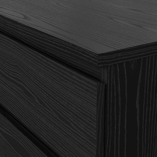 Tvilum 6 Drawer Double Dresser, Black Woodgrain Tvilum