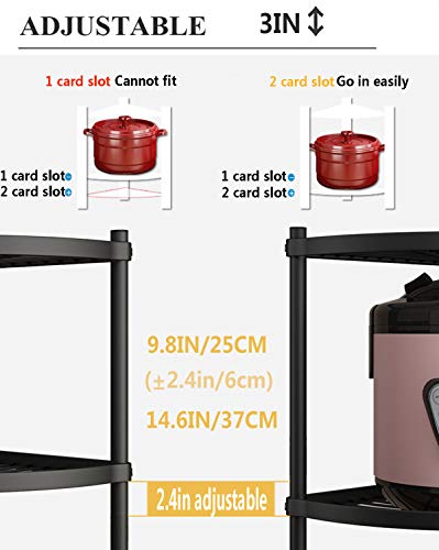 MAGCOLOR 5-Tier Kitchen Corner Shelf Rack, Free Standing Pot Rack for Organizer Stainless Steel Cookware Stand MAGCOLOR