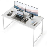Cubiker Computer Desk, 47 inch Small Home Office Desk for Small Spaces, Modern Simple Style for Home, Office, Warm White Cubiker