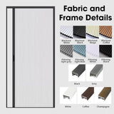 MaKefeile No-Drilling Interior Accordian Door,Sliding Folding Door with Aluminum Frame and Blackout Cellular Fabric, Room Divider Panels for Patio Closet Barn Hallways Shower Doors, Customize, Black MaKefeile