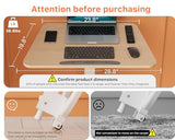 JOY worker Foldable Mobile Standing Desk, Pneumatic Height Adjustable Sit Stand Desk, 90° Tiltable Rolling Laptop Desk, Portable Cart with Wheels Non-Slip Mat for Home Office, Holds Up to 22lbs JOY worker