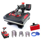 Heat Press, 8 in 1 Heat Press Machine 38x38cm/15x15 inch, 360° Swing Away Digital T Shirt Pressing Machine, Multifunction Heat Transfer Sublimation Combo for T Shirts Mugs Hat Plate Cap WoodArtSupply