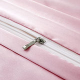 Ersmak 6 Pieces Satin Duvet Cover King Size Luxury Silky Bedding Duvet Cover Set with 1 Soft Duvet Cover, 4 King Pillowcases and 1 Body Pillowcase, Blush Pink Ersmak