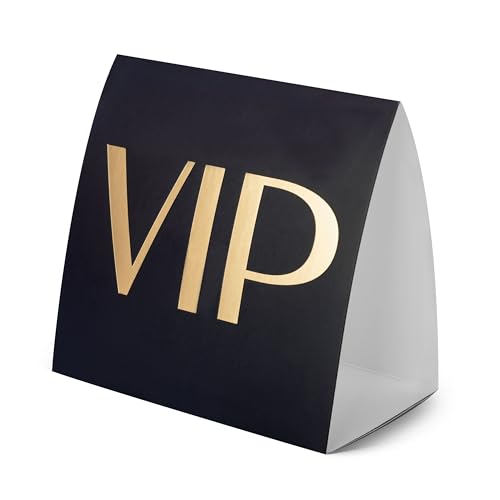 VIP Table Sign 10 Pack | Reserved Table Tent Night Club Signs for Bottle Service, Parties, Events Sutter Signs